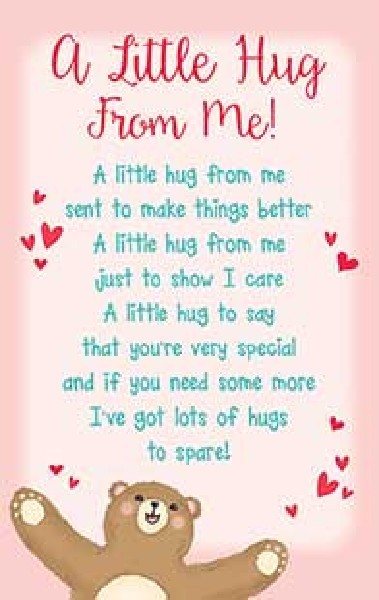 A little Hug Keepsake Card