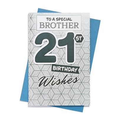 Brother 21st Birthday Card