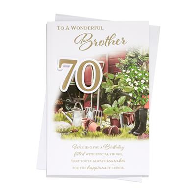 Brother 70th Birthday Card