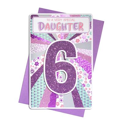 Daughter 6th Birthday card