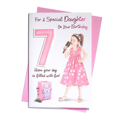 Daughter 7th Birthday card