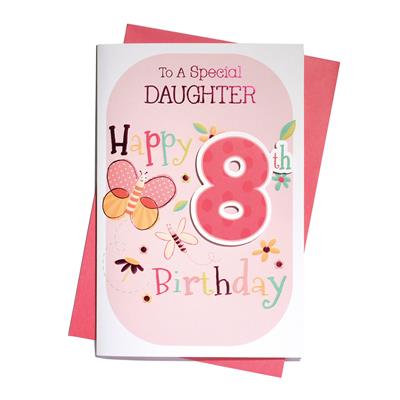 Daughter 8th Birthday card