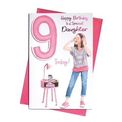 Daughter 9th Birthday card