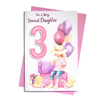 Daughter 3rd Birthday card