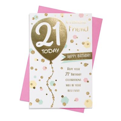 Friend 21st Birthday Card