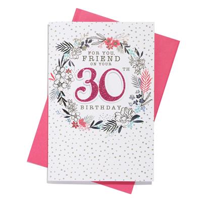 Friend 30th Birthday Card