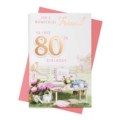 Friend 80th Birthday Card