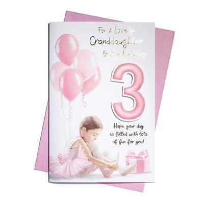 Granddaughter 3rd Birthday card