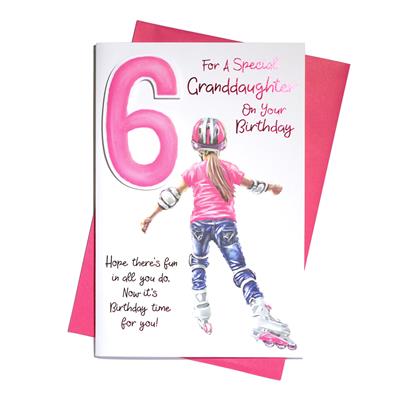 Granddaughter 6th Birthday card