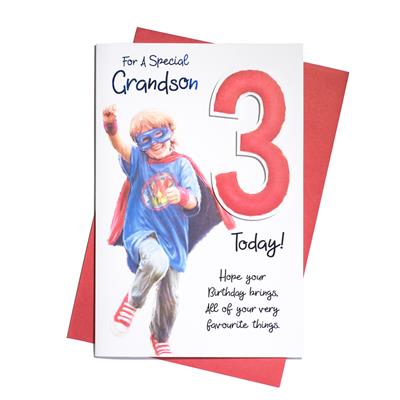 Grandson 3rd Birthday card