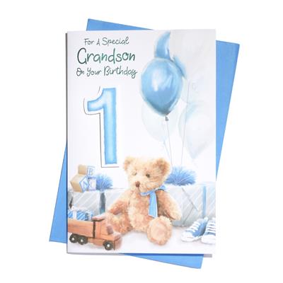 Grandson 1st Birthday card