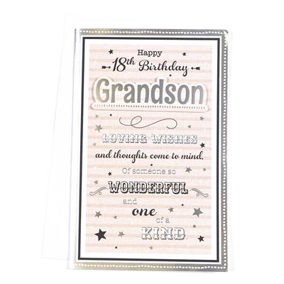 Grandson 18th Birthday Card