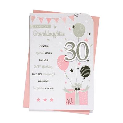 Granddaughter 30th Birthday Card