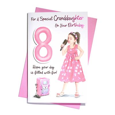 Granddaughter 8th Birthday card