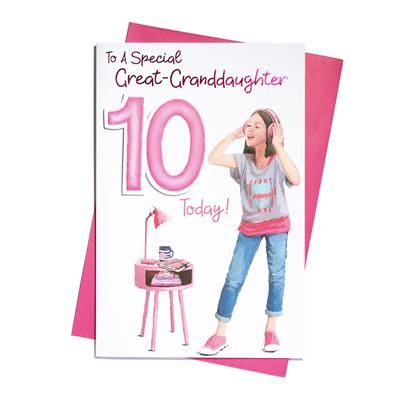 Great Granddaughter 10th Birthday card