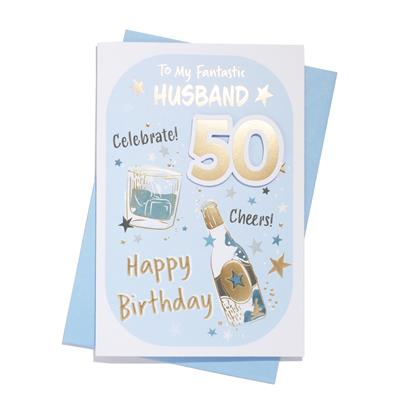Husband 50th Birthday Card