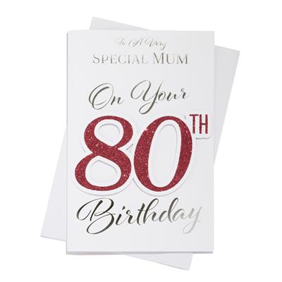 Mum 80th Birthday Card