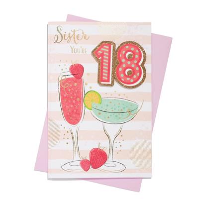 Sister 18th Birthday Card