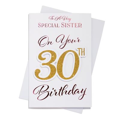 Sister 30th Birthday Card - Debs Cards