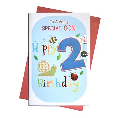 Son 2nd Birthday card