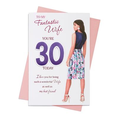 Wife 30th Birthday Card