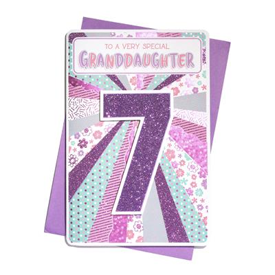 Granddaughter 7th Birthday card
