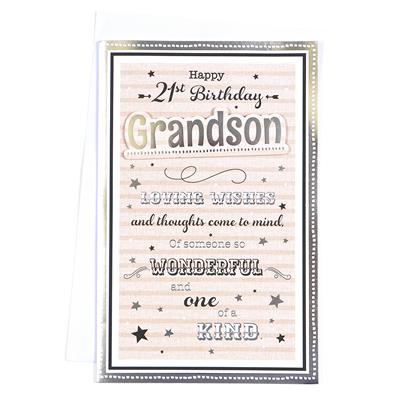 Grandson 21st Birthday Card
