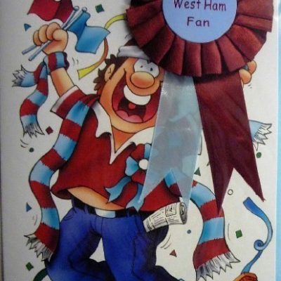 West Ham Card with Rosette