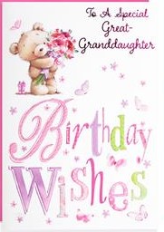 Great Granddaughter Birthday Card