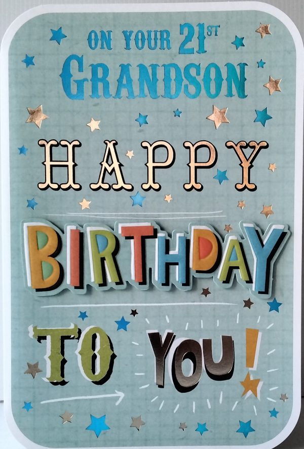 Grandson 21st Birthday Card
