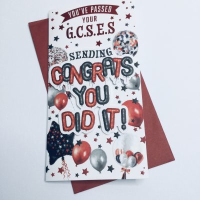 GCSE Exam Pass Congratulations Card