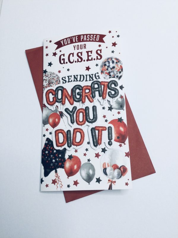 GCSE Exam Pass Congratulations Card