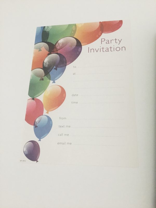 Party Invitations pack of 20
