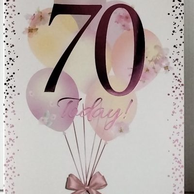 70th Female Birthday Card