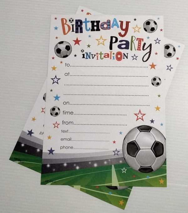 Party Invitations pack of 20 - Football