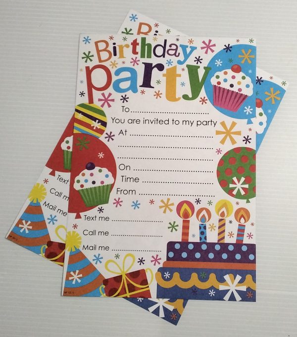 Party Invitations pack of 20 - Kids
