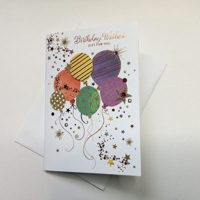Isabel’s garden handcrafted open birthday card