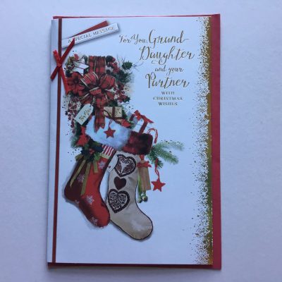 (Simon Elvin) Granddaughter and Partner Traditional Christmas card