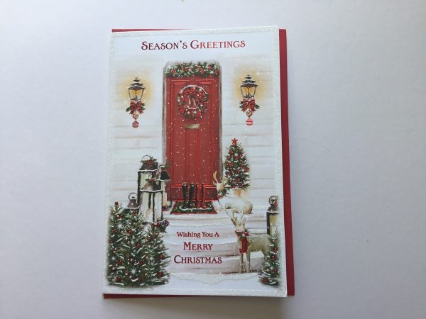 (Christmas Sentiments) Open Traditional Christmas card