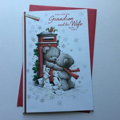 (Simon Elvin) Grandson and Wife Cute Christmas Card