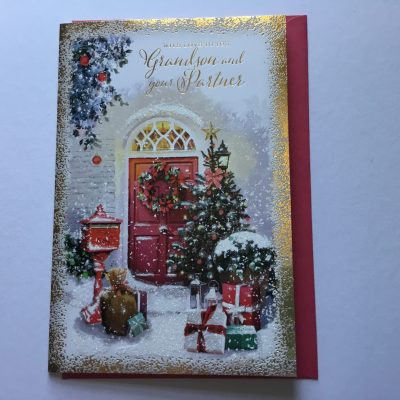(Simon Elvin) Grandson and Partner Traditional Christmas card