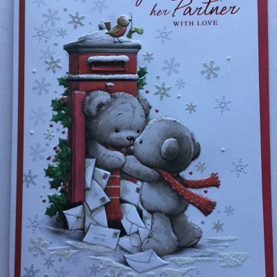 (Simon Elvin) Daughter and Partner Cute Christmas Card