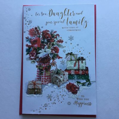 (Simon Elvin) Daughter and Family Traditional Christmas card