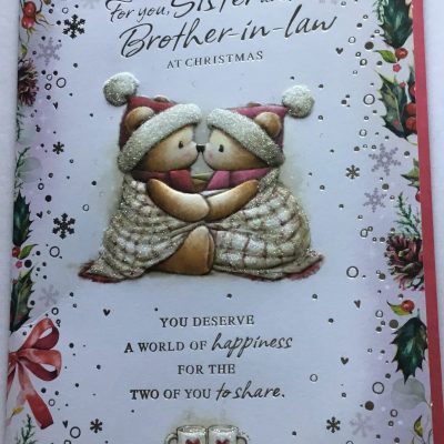 (Simon Elvin) Sister and Brother-in-law Cute Christmas card