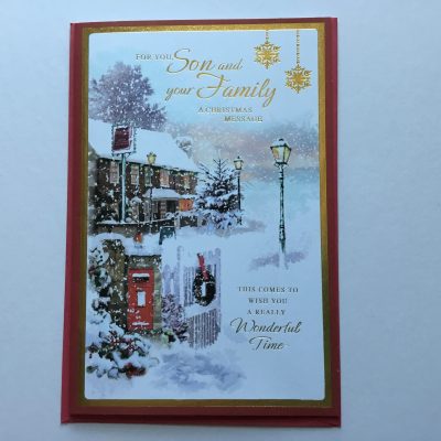 (Simon Elvin) Son and Family Traditional Christmas card