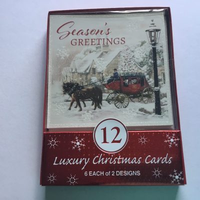 Pack of 12 Stagecoach Christmas cards