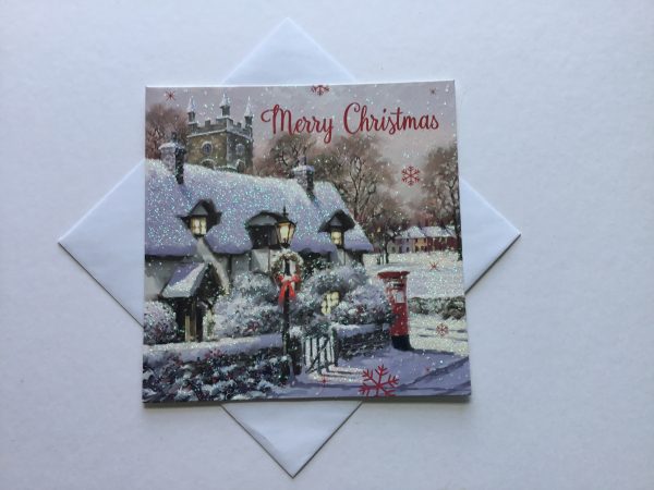 Box of traditional scene Christmas cards