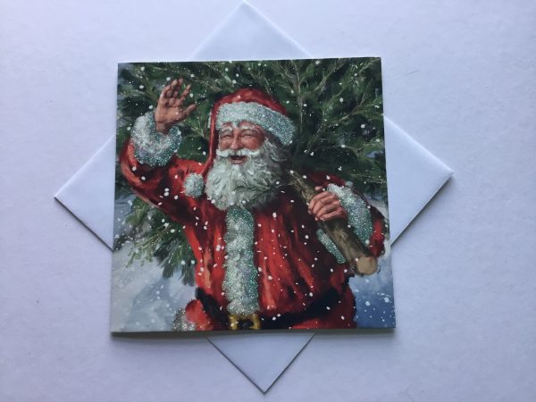 Box of 12 Father Christmas luxury Christmas cards