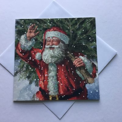 Box of 12 Father Christmas luxury Christmas cards