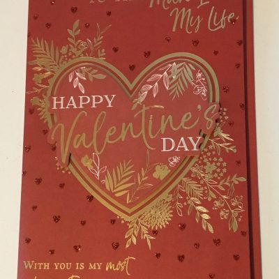 Man In My Life Traditional Valentines Card